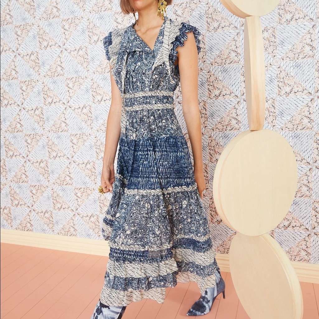 Bnwt Ulla Johnson Kiri Dress Indigo